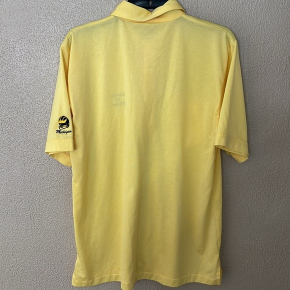 Mens Vintage La Mode University of Michigan Wolverines Polo, Yellow, Large - Picture 6 of 7